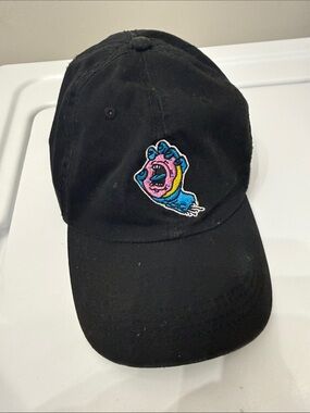 Rare Santa Cruz x Odd Future Donut Hand Dad Hat - Black Strapback